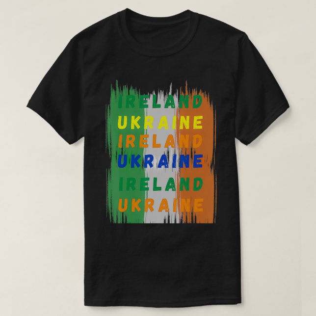 British Irish Shamrock Ukraina Ireland St T Shirt (Design framsida)