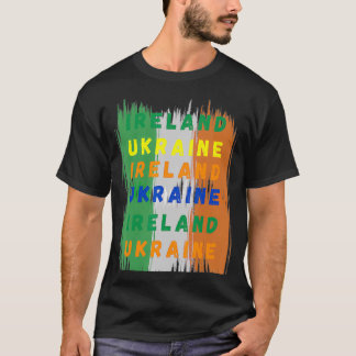 British Irish Shamrock Ukraina Ireland St T Shirt