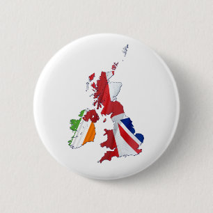 BRITISH ISLES KARTA OCH FLAGGOR KNAPP
