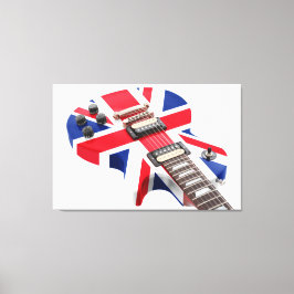 BRITISH KOMMER MED GUITAR 32 x 48 Canvastryck