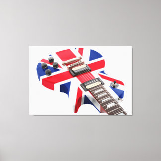 BRITISH KOMMER MED GUITAR 32 x 48 Canvastryck