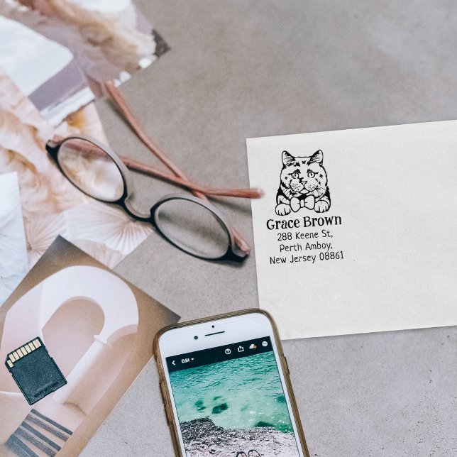 British kort hair Cat Returadress Pet Stämpel (Skapare uppladdad)