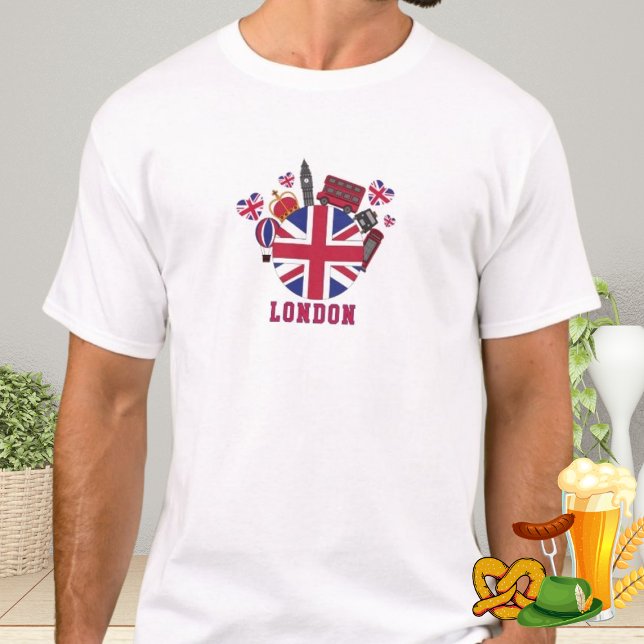 British Landmarks UK Travel London Souvenir Art T Shirt (Skapare uppladdad)