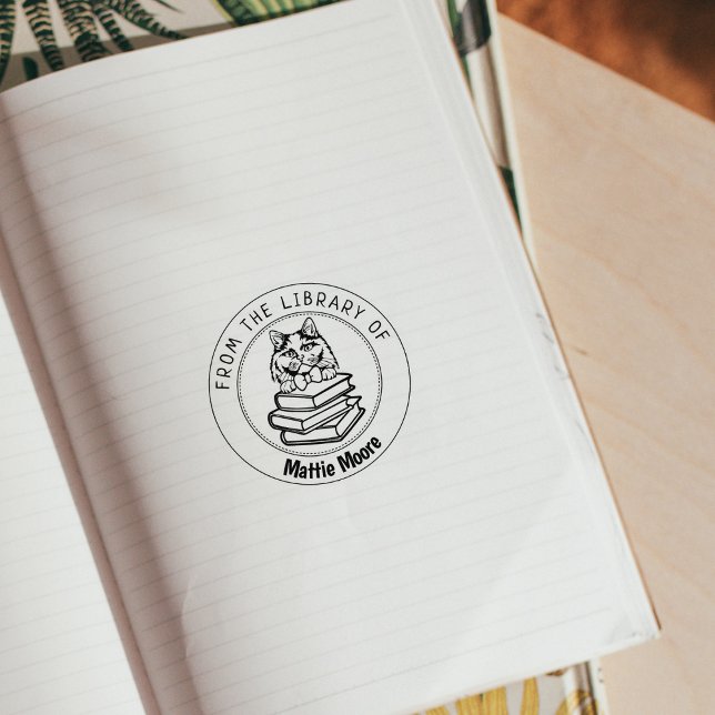 British Long Hair Cat, Bok från Bibliotek Stämpel (Skapare uppladdad)