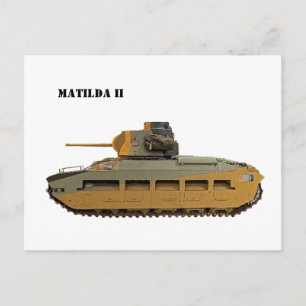 British Matilda II Infantry Tank Vykort
