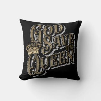 British Monarch Queen Elizabeth God Spara Drottnin Kudde