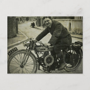British Motorcycle Vintage Tidigt 1900-talet Vykort