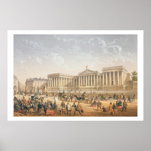 British Museum, c.1862 (färg litho) Poster (Framsidan)
