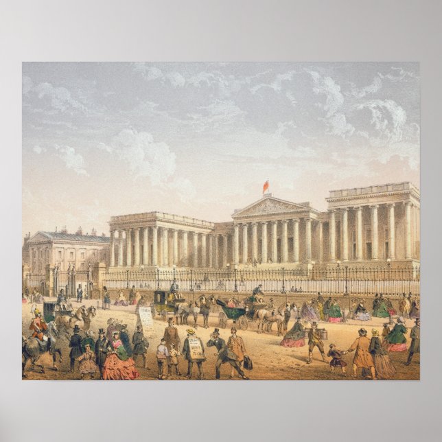 British Museum, c.1862 (färg litho) Poster (Framsidan)
