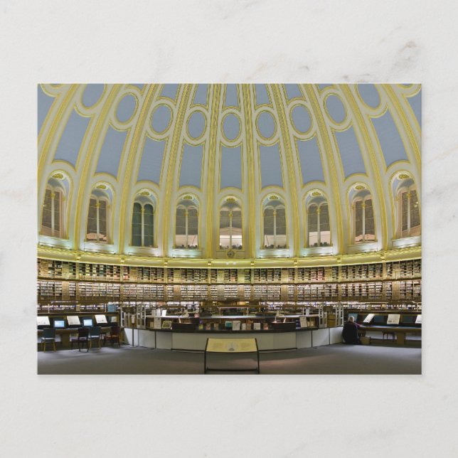 British Museum Reading Room Panorama Vykort (Framsida)