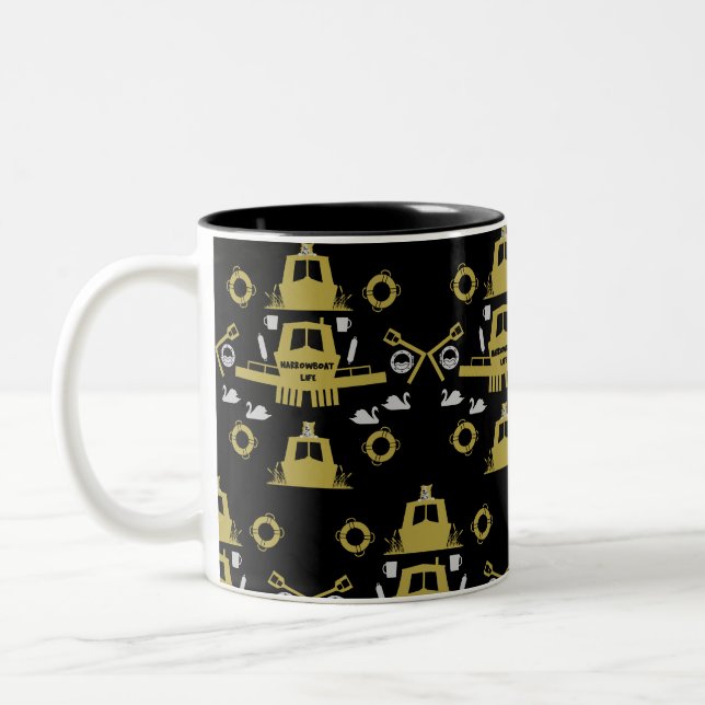 British Narrowboat Gifts Två-Tonad Mugg (Vänster)