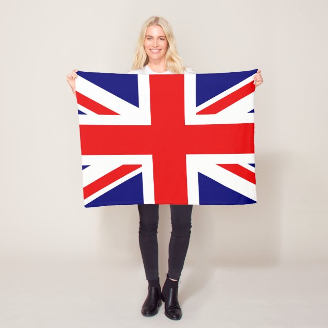 British National Flagga - Union Jack Fleecefilt (På plats)