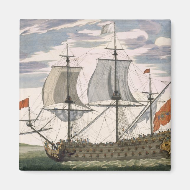 British Navy: a first-rate frakt fly the White E Magnet (Framsidan)