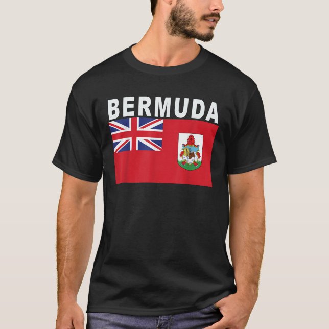 British Overseas Territory Flagga of Bermuda T Shi T Shirt (Framsida)