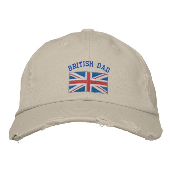 British pappa broiderade hat broderad keps (Framsida)