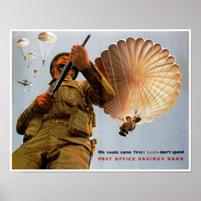 British Paratrooper ~ Hans Needs Kom First Poster (Framsidan)