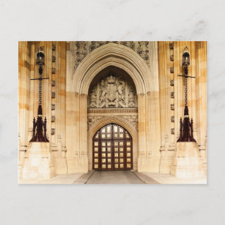 British Parliament Door Architecture Vykort