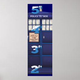 British Police Box Growth Chart. Poster
