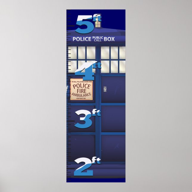 British Police Box Growth Chart. Poster (Framsidan)