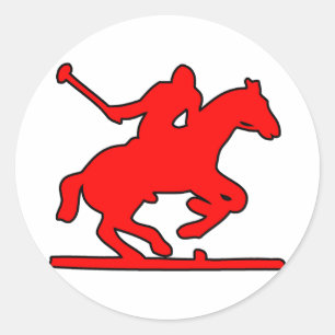 British Polo Sport Horse Player Silhouette Ponies Runt Klistermärke