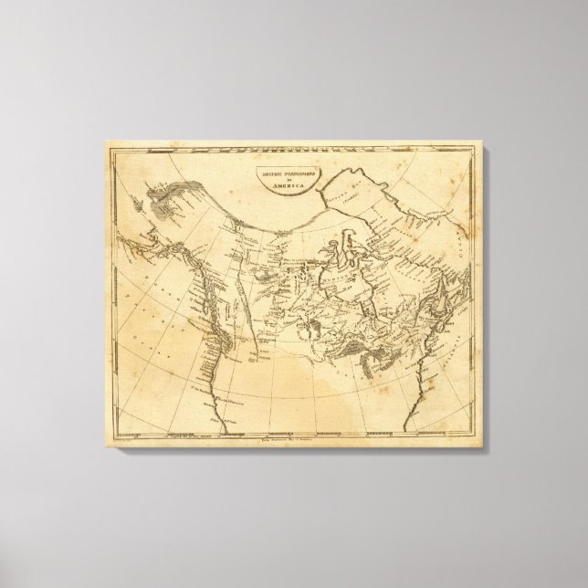 British Possessions in America Canvastryck (Framsida)