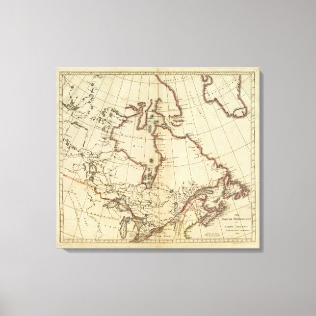 British Possessions in North America Canvastryck (Framsida)