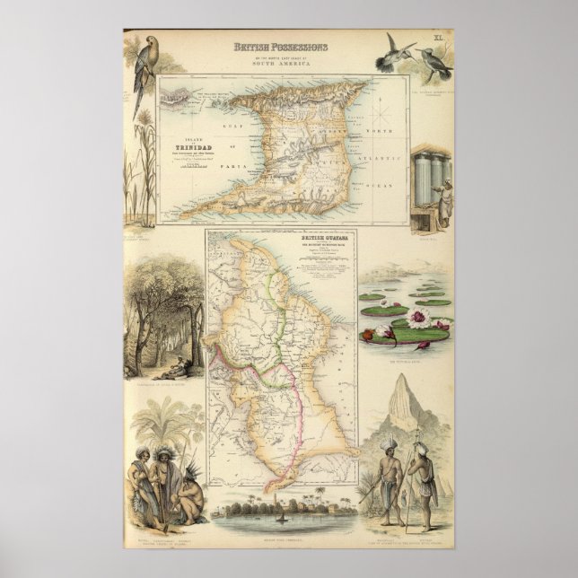 British Possessions on North Öster Kusten Poster (Framsidan)