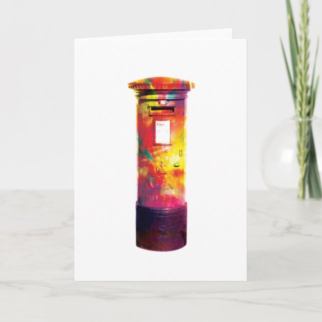 British Post Box - Abstrakt Hälsning Card Kort (Framsida)