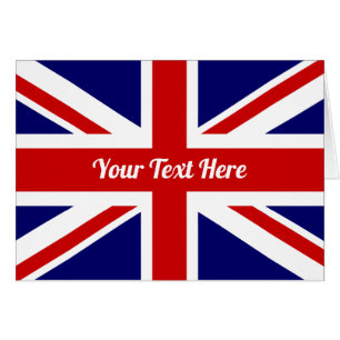 British pride anpassningsbar British Union Jack fl Hälsningskort