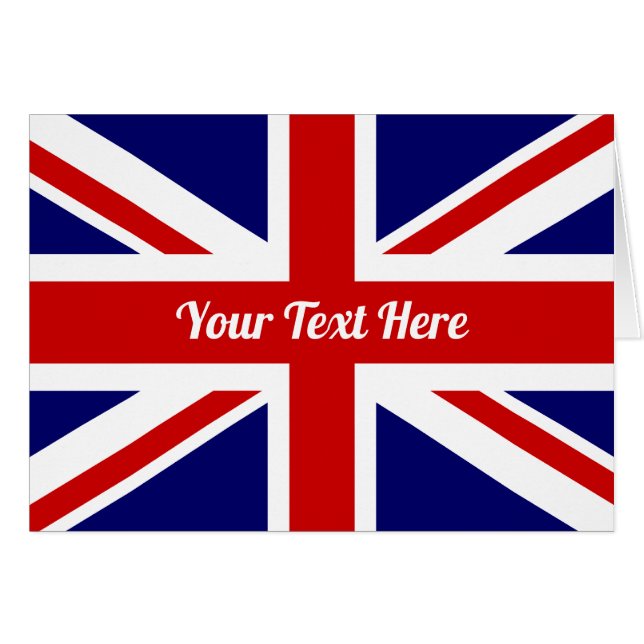 British pride anpassningsbar British Union Jack fl Hälsningskort (Framsidan Horizontal)