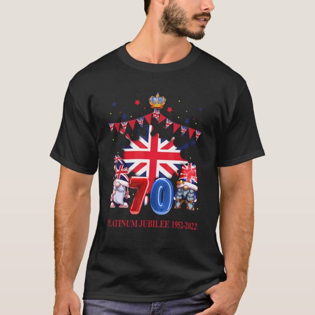 British Queen Monarchy Platinum Jubilee Celebratio T Shirt (Framsida)