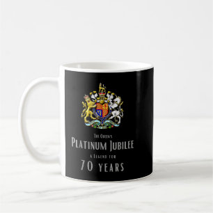 British Queen Monarchy the Queens Platinum Jubilee Kaffemugg