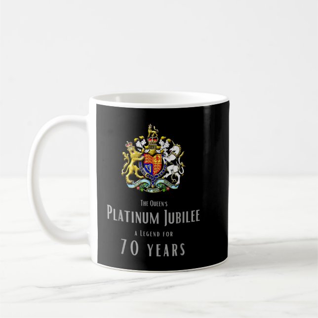 British Queen Monarchy the Queens Platinum Jubilee Kaffemugg (Vänster)