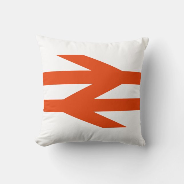 British Rail Double Arrow Logo Kudde (Framsida)