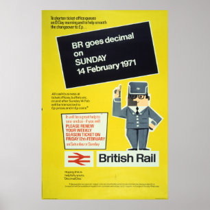 British Rail går decimalt Poster