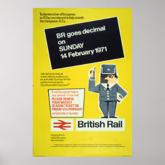 British Rail går decimalt Poster