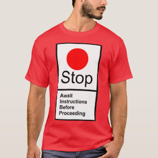BRITISH RAIL STOP SIGN T SHIRT