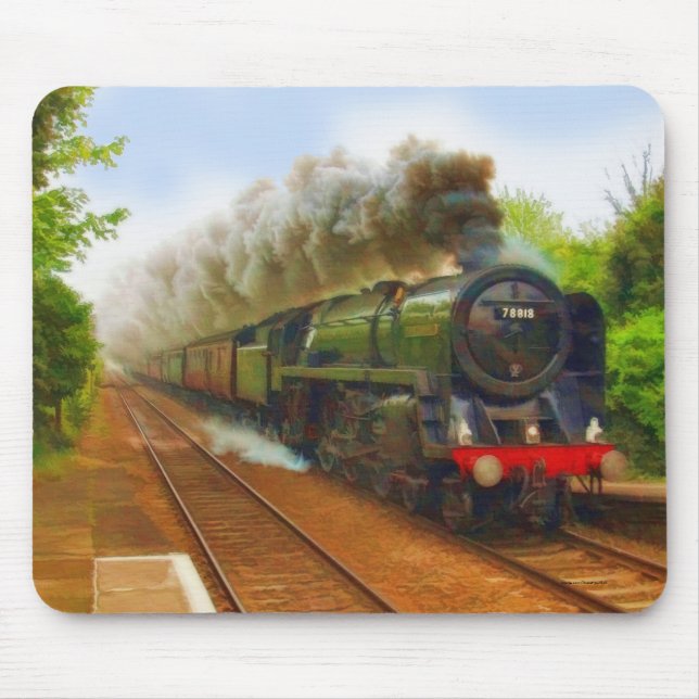 British Railway Steam Tåg Art IV Musmatta (Framsidan)