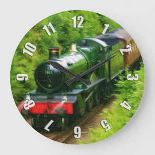 British Railway Steam Tåg Art V Stor Klocka