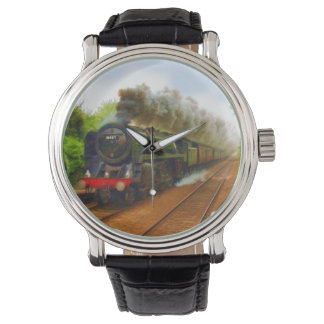 British Railway Steam Tåg for Trainspotters Art Armbandsur