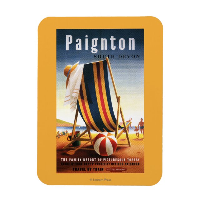 British Railways Beach Ordförande och Boll Poster Magnet (Vertikal)