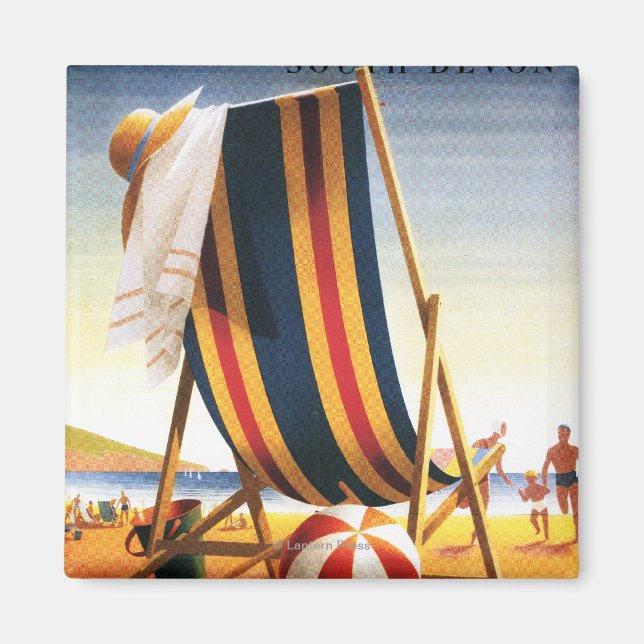 British Railways Beach Ordförande och Boll Poster Magnet (Framsidan)