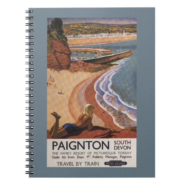British Railways Girl Tittar över Cliff Anteckningsbok (Framsidan)