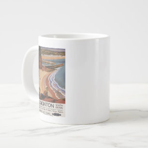 British Railways Girl Tittar över en Cliff Jumbo Mugg