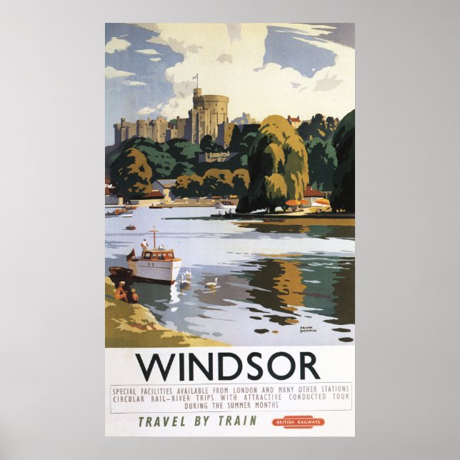 British Railways Windsor Castle Thames Poster (Framsidan)