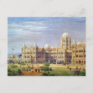 British Raj Underbar Indian Peninsular Terminus Vykort