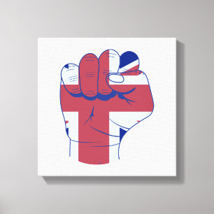 British Razed Fist Canvastryck