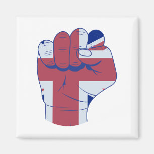 British Razed Fist Magnet