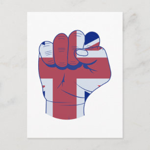 British Razed Fist Vykort