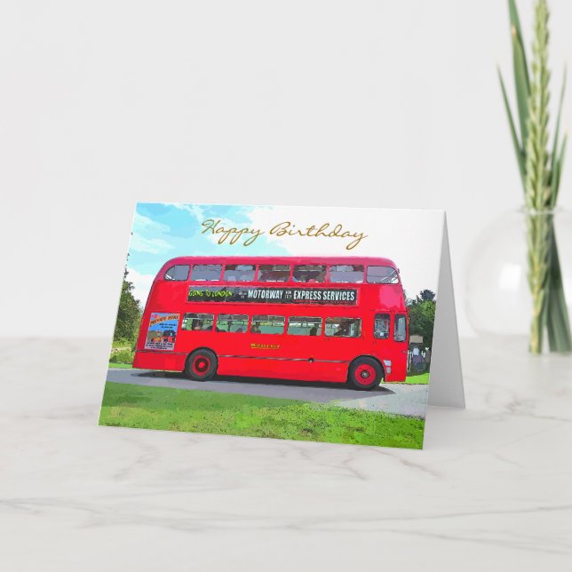 BRITISH RED BUSS KORT (Framsida)
